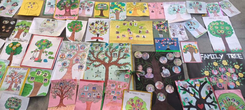 Family Tree Project done by LKG students